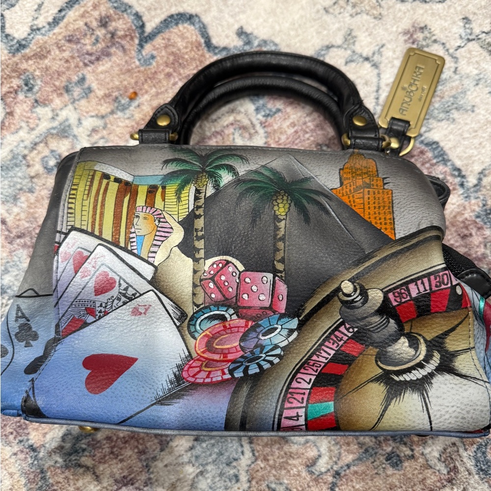 Anuschka Gray and Blue Baby Bag - Picture 4 of 5